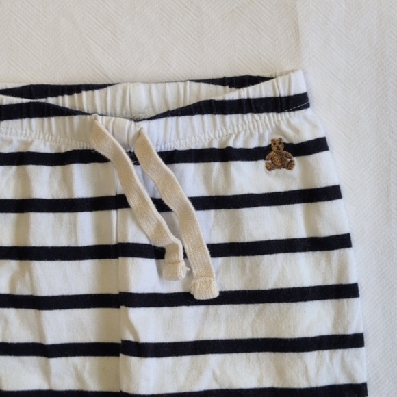 babyGap striped cotton brannan bear joggers pants 0-3 months baby boy - Picture 2 of 5